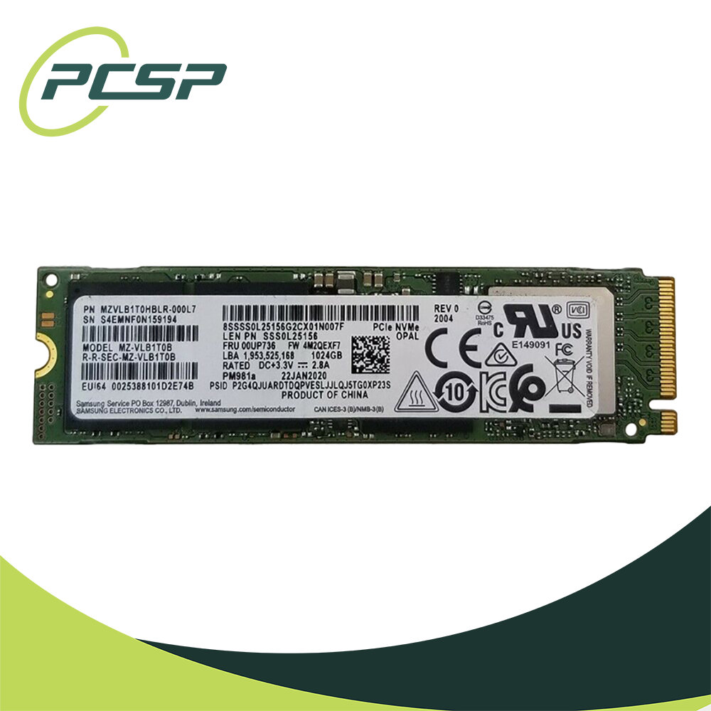 Samsung PM981 1TB NVMe M.2 2280 SSD MZ-VLB1T0B Lenovo