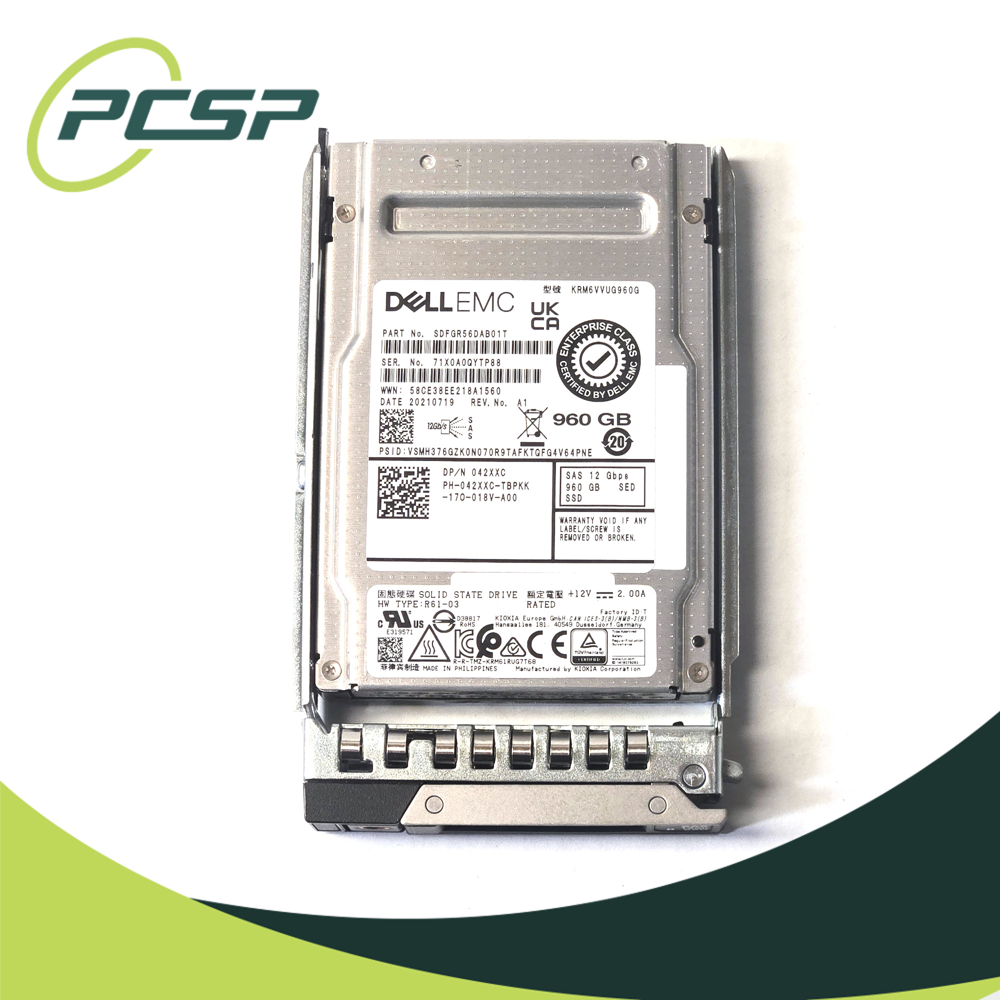 DELL/六世代 I5/16GBメモリ/SSD128GB+HDD500GB Dell 960GB SSD SATA Read Intensive 6Gbps 512e 2.5in with 3.5in