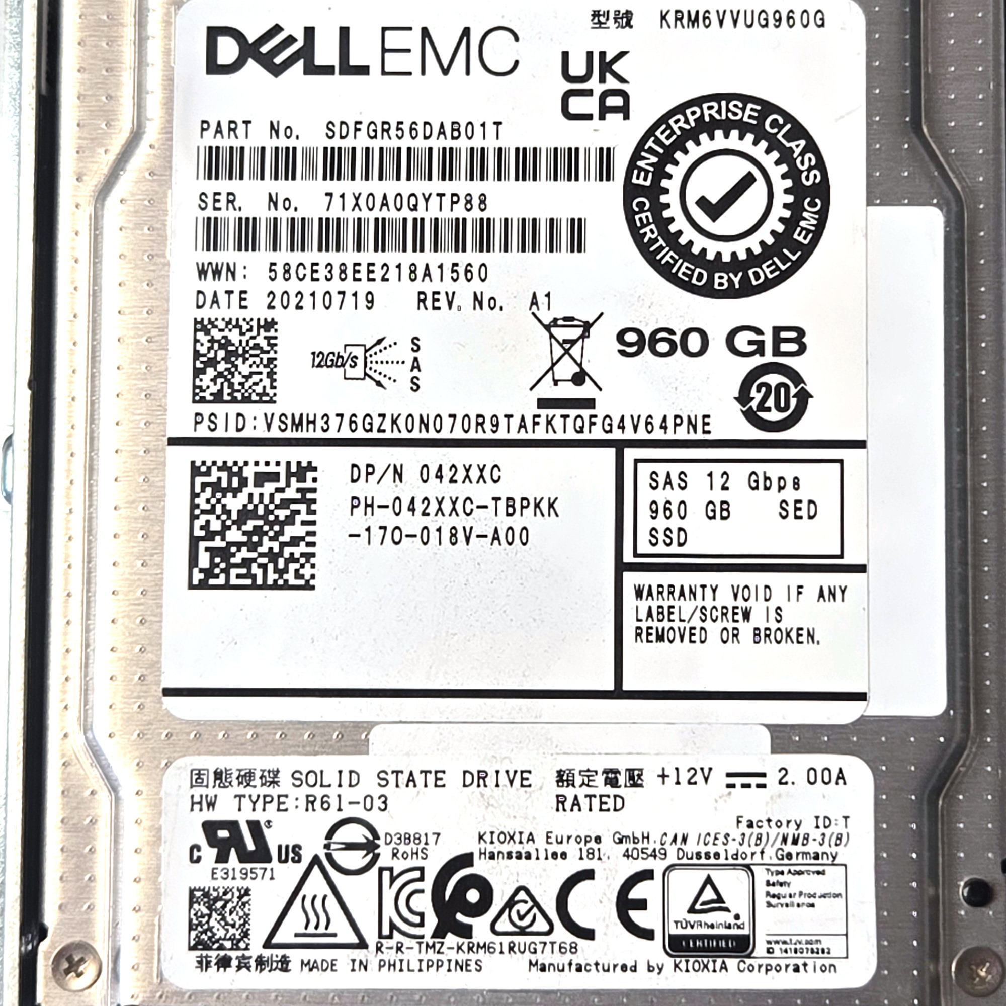Dell 42XXC 960GB 2.5