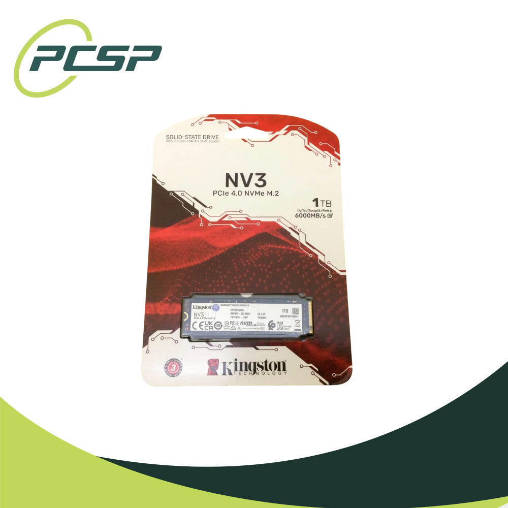NEW Kingston NV3 1TB M.2 NVMe SSD Gen4x4 SNV3S/1000G PCIe 4.0