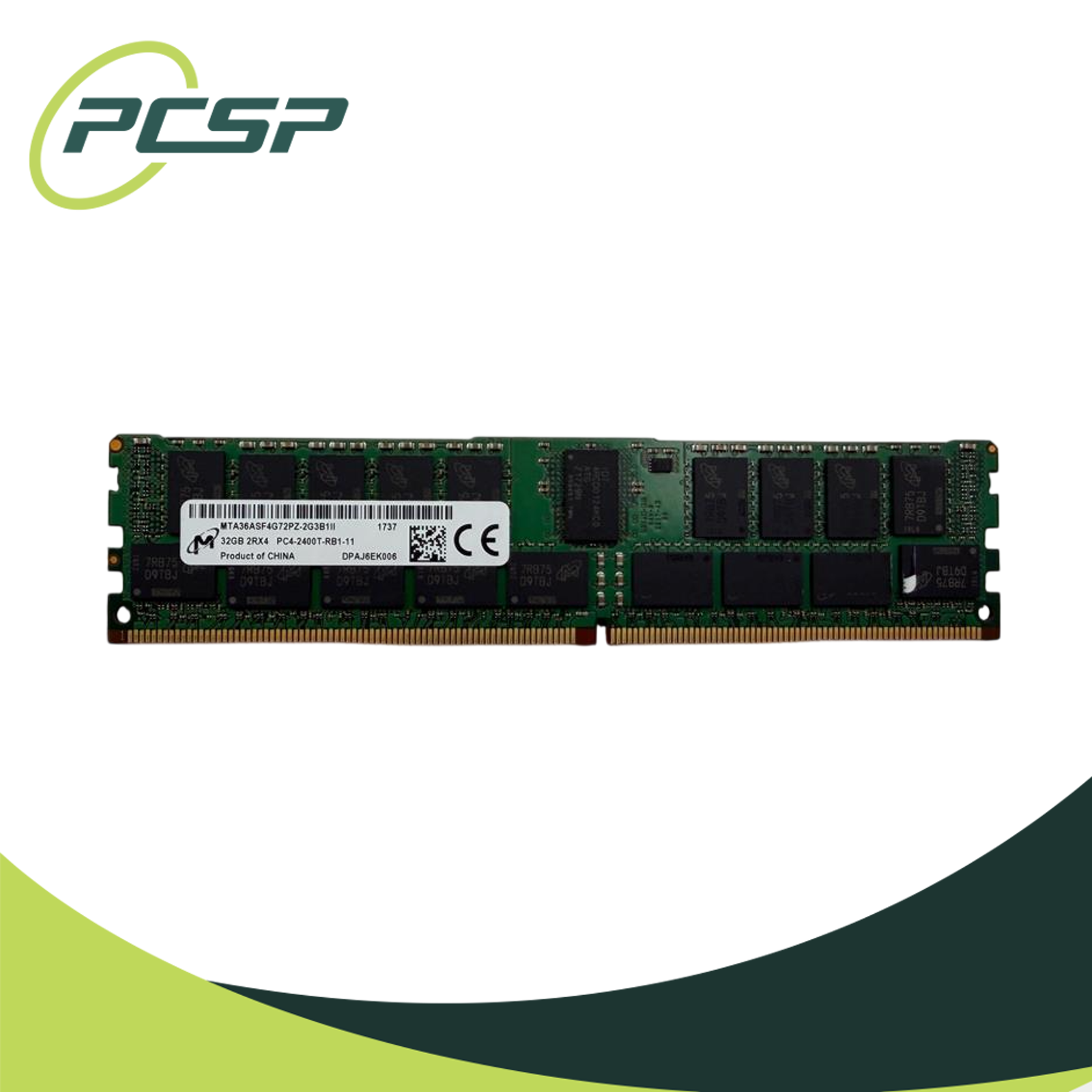 128GB RAM Kit Micron 32GB PC4-2400T-R 2Rx4 DDR4 ECC REG